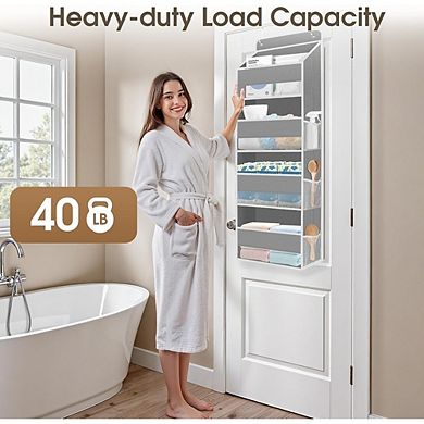 Over-the-Door Hanging Organizer, Clear Window, 40 lb Capacity