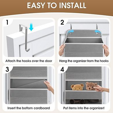 Over-the-Door Hanging Organizer, Clear Window, 40 lb Capacity