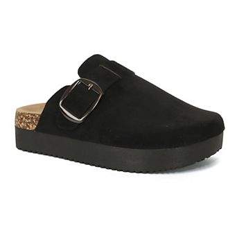 Yoki Claude Women's Platform Clogs with Buckle Detail