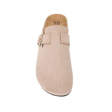 Yoki Gila Women's Slip-On Clogs with Buckle Detail