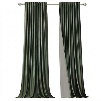 Velvet Blackout Curtains, Thermal Insulated Rod Pocket & Back Tab Panels