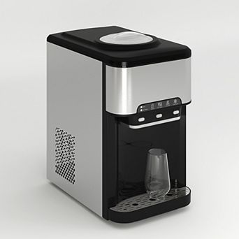 Mjkone 3-in-1 Top-Loading Water Cooler Dispenser, 44LBS/24H Ice Maker for 3-5 Gallon Water Bottles