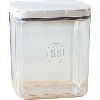 10 Lb Airtight Rice and Flour Storage Container with Measuring Cup Clear Food Bin