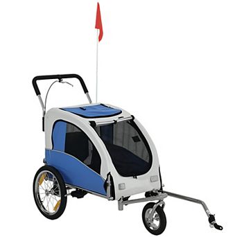 Aosom 2 in 1 Pet Stroller Dog Bike Trailer for Medium Dogs