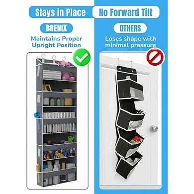 Over Door Hanging Organizer with 5 Large and 10 Mesh Pockets set of 2