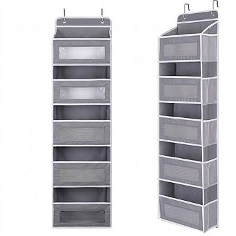 Over Door Hanging Organizer with 5 Large Mesh Pockets Storage set of 2