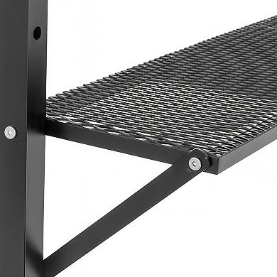 Pop-Up Grill Gazebo with Ventilated Canopy and Side Shelves