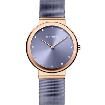 BERING Women's 35mm Stainless Steel Ion-Plated Lavender Sunray Dial Watch - 10135-968