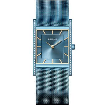 BERING Women's 26mm Ion-Plated Stainless Steel Elongated Tank Crystal Watch - 10426