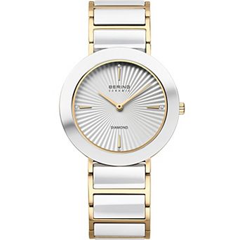 BERING Women's 35mm Stainless Steel & Ceramic Ion-Plated Diamond Accent Bracelet Watch - 11435