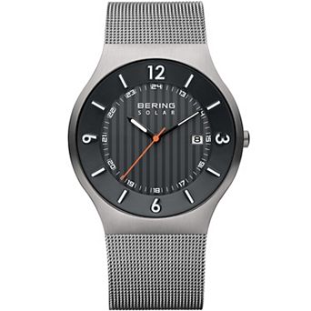 BERING Men's 40mm Stainless Steel Ion-Plated Matte & Brushed Solar Milanese Mesh Watch - 14440