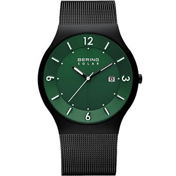 BERING Men's 40mm Stainless Steel Ion-Plated Matte & Brushed Solar Milanese Mesh Watch - 14440