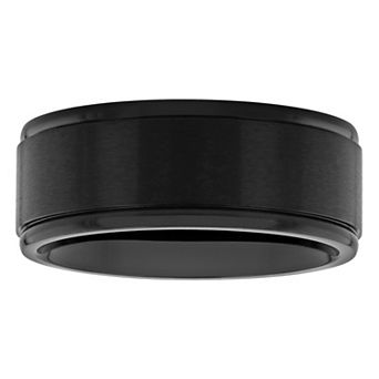 Steel Nation Men's Ion-Plated Titanium Wedding Band Ring