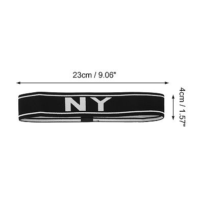 9.06"x1.57" Flexible Headband Elastic Headband for Sport 1 Pc Black White