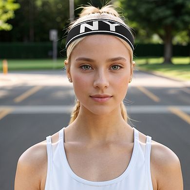 9.06"x1.57" Flexible Headband Elastic Headband for Sport 1 Pc Black White