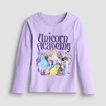 Girls 4-12 Unicorn Academy Group Long Sleeve Graphic Tee