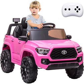 Licensed Toyota Tacoma 12v Ride-on Car for Kids, with Parent Remote Control, Spring Suspension
