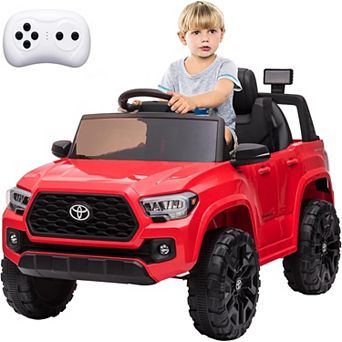 Licensed Toyota Tacoma 12v Ride-on Car for Kids, with Parent Remote Control, Spring Suspension