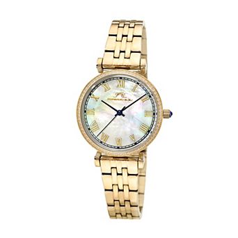 Porsamo Bleu Emma Women's Mother-of-Pearl Dial & Topaz Bracelet Watch - 1412