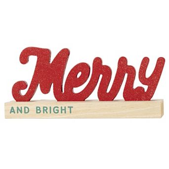 Merry & Bright Sentiment Table Decor