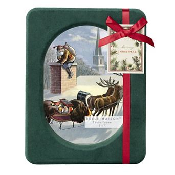 5" x 7" Green Velvet Picture Frame Table Decor