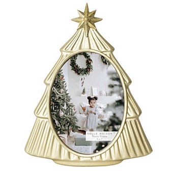 5" x 7" Gold Christmas Tree Picture Frame Table Decor