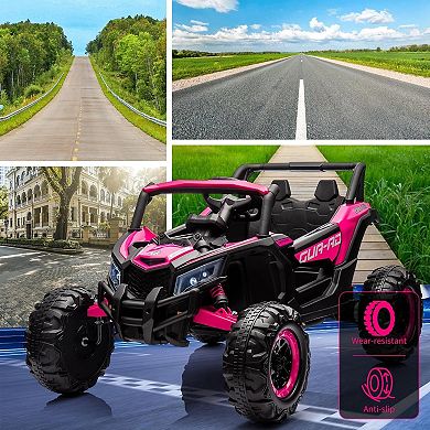 24V 2 Seater Ride on UTV Car, Battery Powered Electric Vehicle with Remote Control