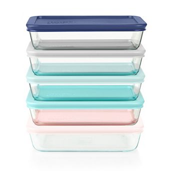 Pyrex Simply Store 10 pc Meal Prep Rectangular Glass Storage Set