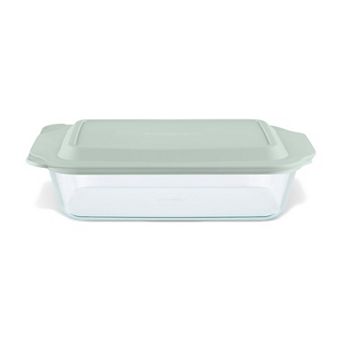 Pyrex® Deep 7 x 11-Inch Rectangle Glass Baking Dish with Sage Green Lid