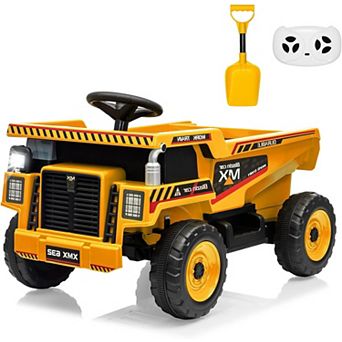 12V Ride On Dump Truck for Kids Electric Ride On Car Toy Toddlers 4 Wheeler Construction Vehicles