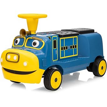 12V Ride on Train Trackless,Licensed by CHUGGINGTON Kids Train Include 1 Locomotive and 1 Carriage