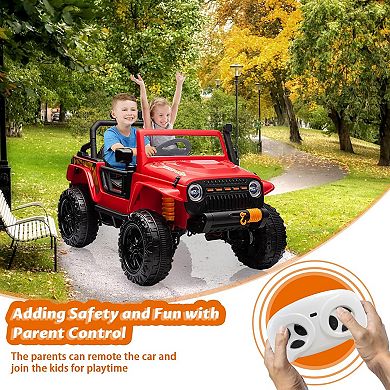 24V Ride On Car for Kids, 2 Seater Electric Truck with Remote Control, 4x45W Powerful Engine