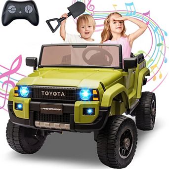 24v Ride On Toys for Big Kids - Licensed Toyota 2-Seater w/Remote Control, 4WD/2WD Switch, LED