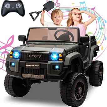 24v Ride On Toys for Big Kids - Licensed Toyota 2-Seater w/Remote Control, 4WD/2WD Switch, LED