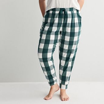 Plus Size Sonoma Goods For Life® Ribbed Cuffed Pajama Pants