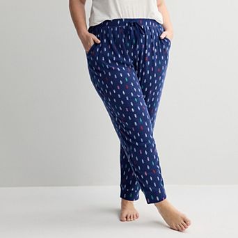 Plus Size Sonoma Goods For Life® Ribbed Cuffed Pajama Pants