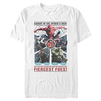 Big & Tall Marvel Spider-Man Brand New Day Spider-Man Vs The Fiercest Foes Graphic Tee