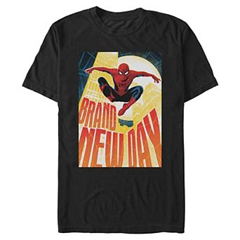 Big & Tall Marvel Spider-Man Brand New Day City Poster Graphic Tee