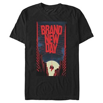 Big & Tall Marvel Brand New Day Spider Webs Poster Graphic Tee
