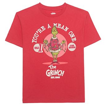 Boys 8-20 Grinch You're a Mean One Short Sleeve Graphic Tee