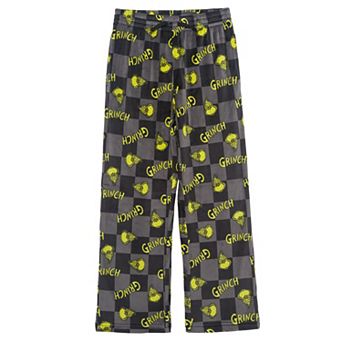 Boys 8-20 Holiday Grinch Checkered Lounge Pants