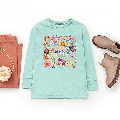The Juniper Shop Happiness Blooms From Within Youth Long Sleeve Tee