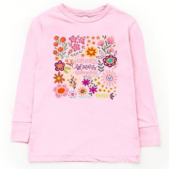 The Juniper Shop Happiness Blooms From Within Youth Long Sleeve Tee