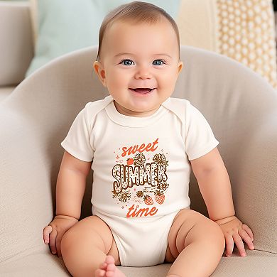 The Juniper Shop Sweet Summer Time Strawberry Baby Short Sleeve Bodysuit