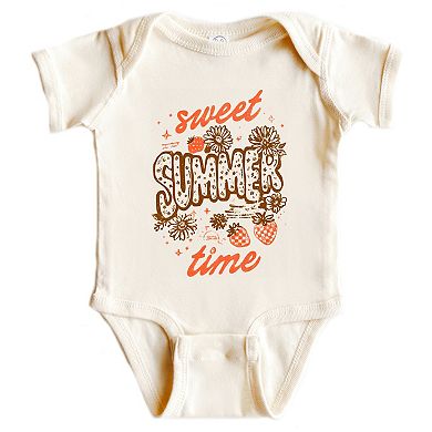 The Juniper Shop Sweet Summer Time Strawberry Baby Short Sleeve Bodysuit