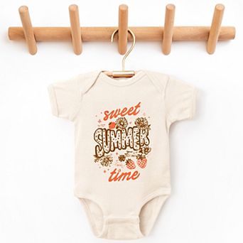 The Juniper Shop Sweet Summer Time Strawberry Baby Short Sleeve Bodysuit