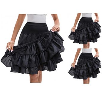 3 Packs Women's Length Crinoline Prom Evening Wedding Dress Petticoats Underskirt Half Slips 60cm