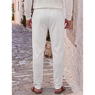 Men's Casual Lightweight Drawstring Waist Straight Leg Soft Corduroy Pants