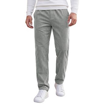 Men's Casual Lightweight Drawstring Waist Straight Leg Soft Corduroy Pants