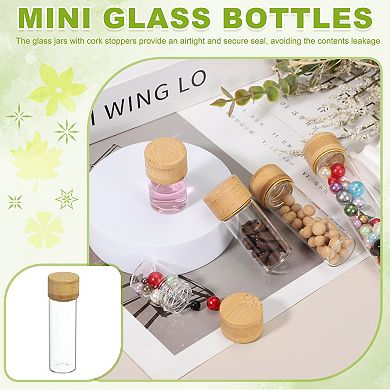 15mL Small Clear Bottles Glass Empty Jars Vials for DIY Transparent Natural